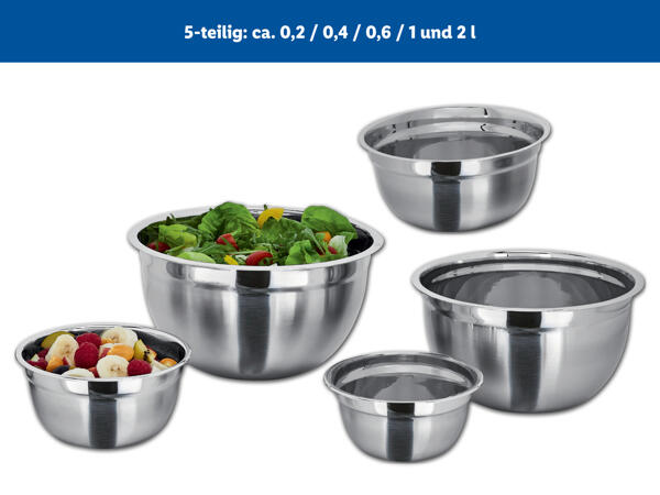 Edelstahl-Schüssel-Set