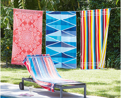 Velour Jacquard Beach Towel