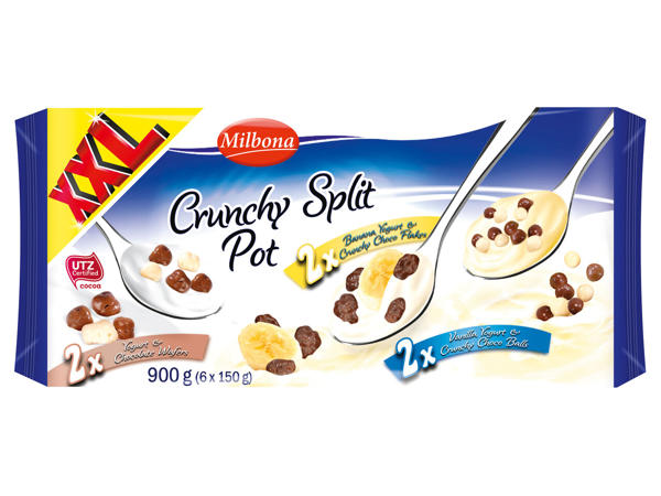 MILBONA 2 Kammern Schokojoghurt 6x 150 g