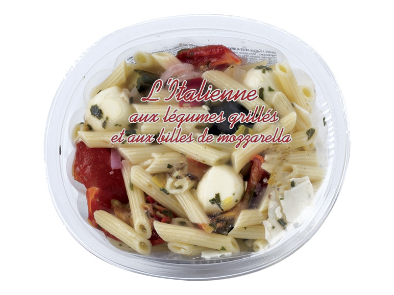 Salade italienne aux légumes grillés et à la mozzarella