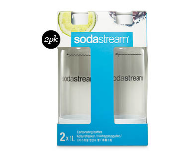 Sodastream PET Carbonating Bottles 1L 2pk