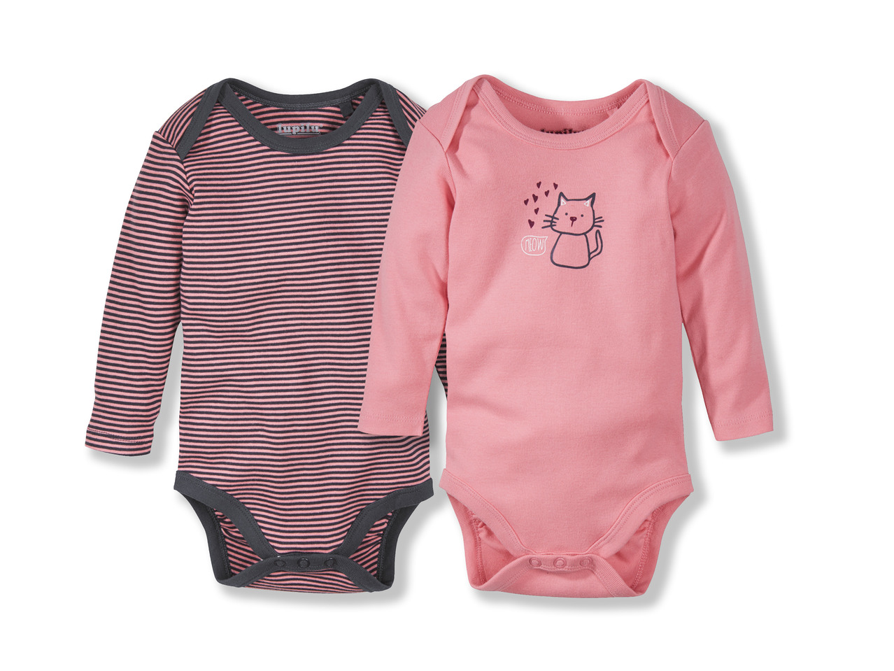 LUPILU(R) Babybodyer med lange ærmer 2-pak