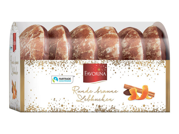 Runde braune Lebkuchen