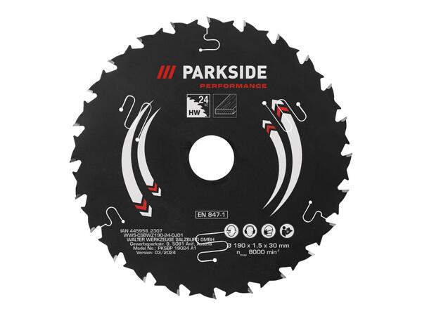 PARKSIDE PERFORMANCE(R) Pilový kotouč pro kotoučové pily, 190 mm