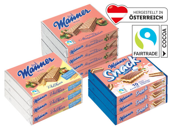 Manner Neapolitaner Schnitten, Vollkorn Schnitten oder Snack Minis
