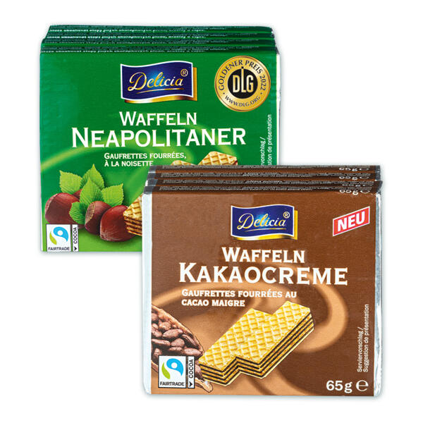 Waffeln gefüllt