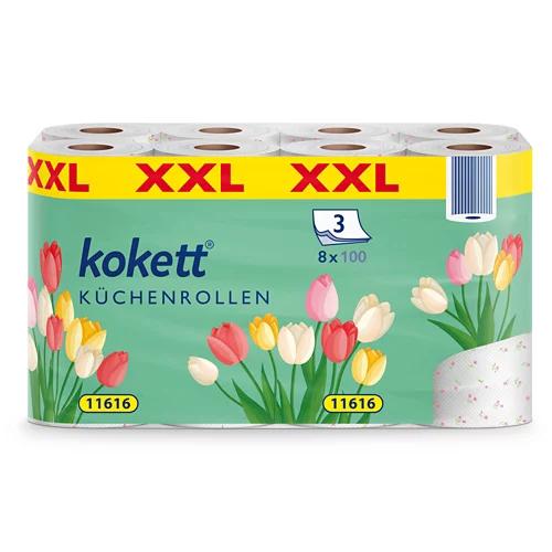 KOKETT, Küchentücher 3-lagig 8 x 100