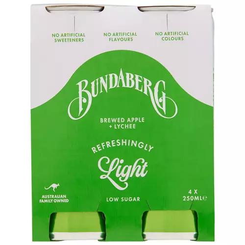 Brewed Apple + Lychee 4 Pack 250ml