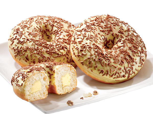 Gefüllter Vanille-Creme Donut