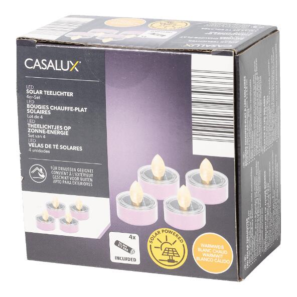 CASALUX(R) 				Theelichtjes op zonne-energie, 4 st.