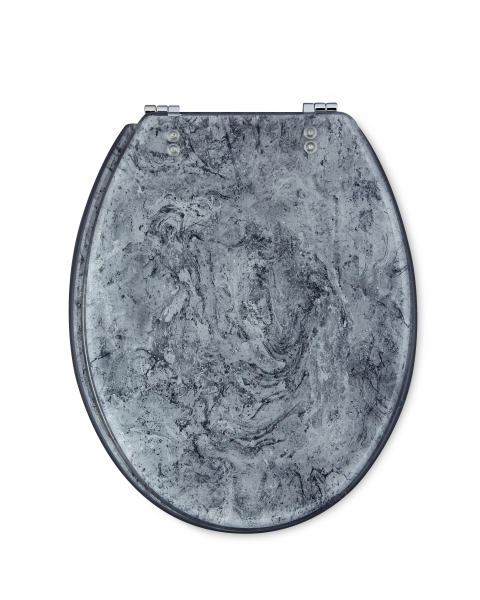 Grey Marble Toilet Seat