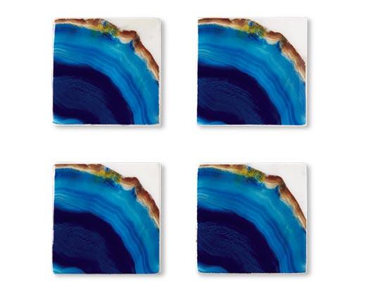 Crofton 
 Agate Print Marble Coasters