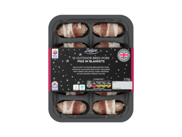 Deluxe 10 Outdoor-Bred British Pork Pigs in Blankets