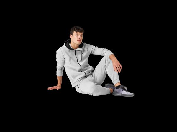 Men's zip through hoodie