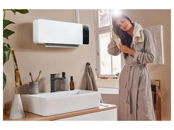 Nástěnný keramický teplovzdušný ventilátor SKWH 2000 B2