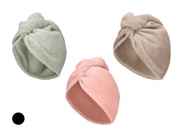Serviette pour cheveux façon turban