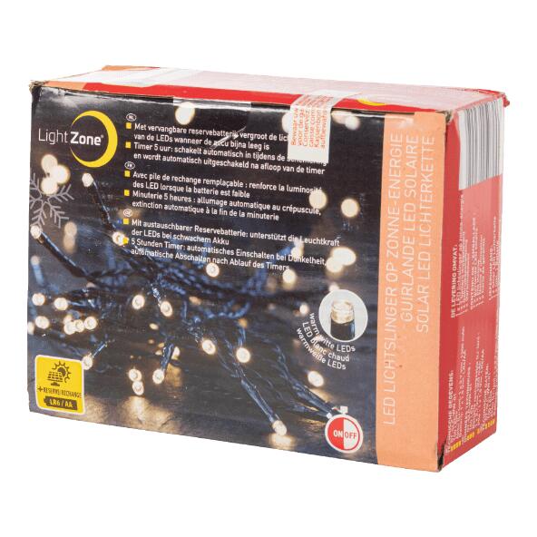 LIGHT ZONE(R) 				LED-Lichterkette mit Solarenergie