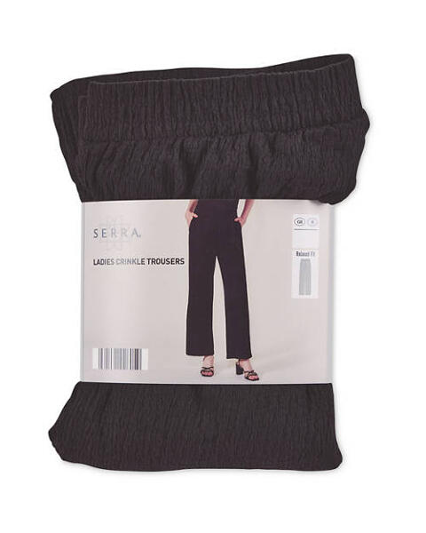Plus Size Crinkle Style Trousers