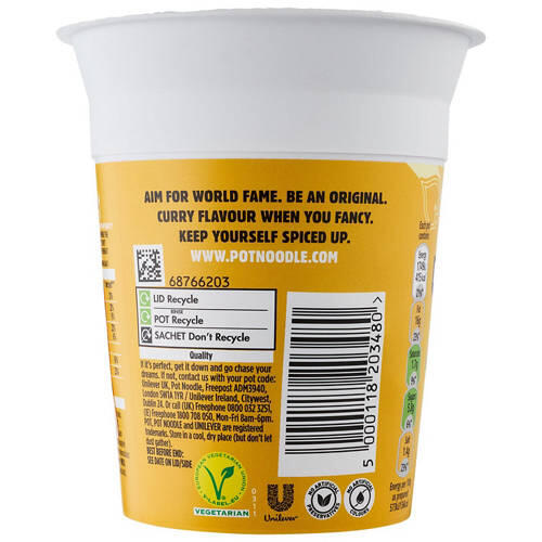 Curry Flavoured Pot Noodle 90g