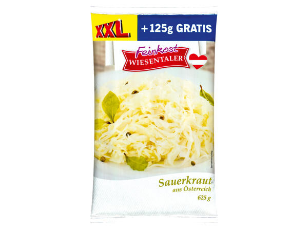 WIESENTALER FEINKOST Frisches Sauerkraut 500 g + 125 g gratis