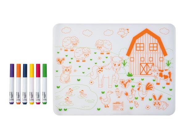 Crelando Reusable Colouring Mat - Farm