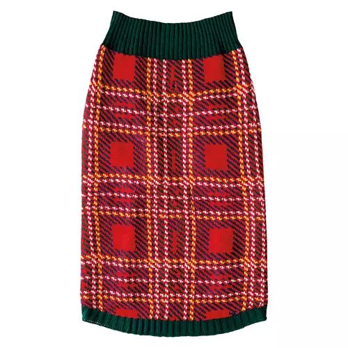 Pet Christmas Sweater - Tartan, L