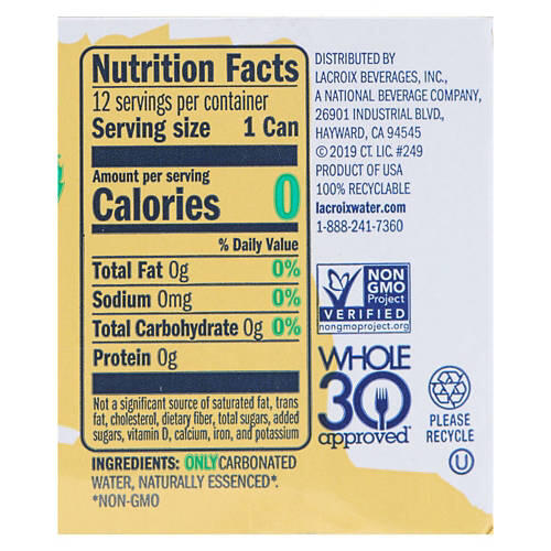 Coconut Flavored Sparkling Water - 12 Pack, 12 fl oz Cans