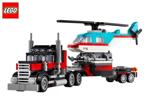 LEGO(R) Creator 3-in-1 Flatbed Truck with Helicopter Play Set