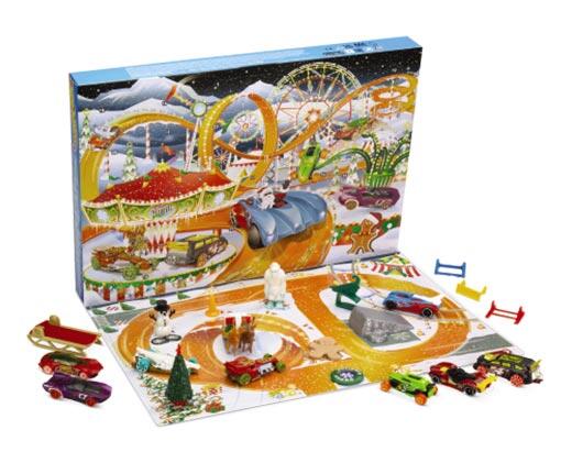 Mattel 
 Cars, Polly Pocket, Hot Wheels or Little People Advent Calendar