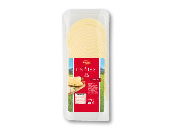 Skivad hushållsost