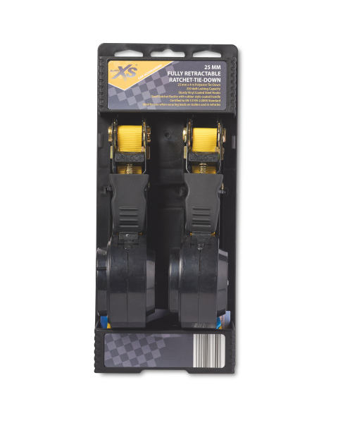 25mm Retractable Tie Down Set