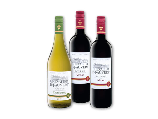 Merlot IGP d'Oc eller Pays d'Oc Chardonnay