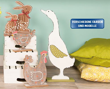 Frühlingshafte Holzaufsteller