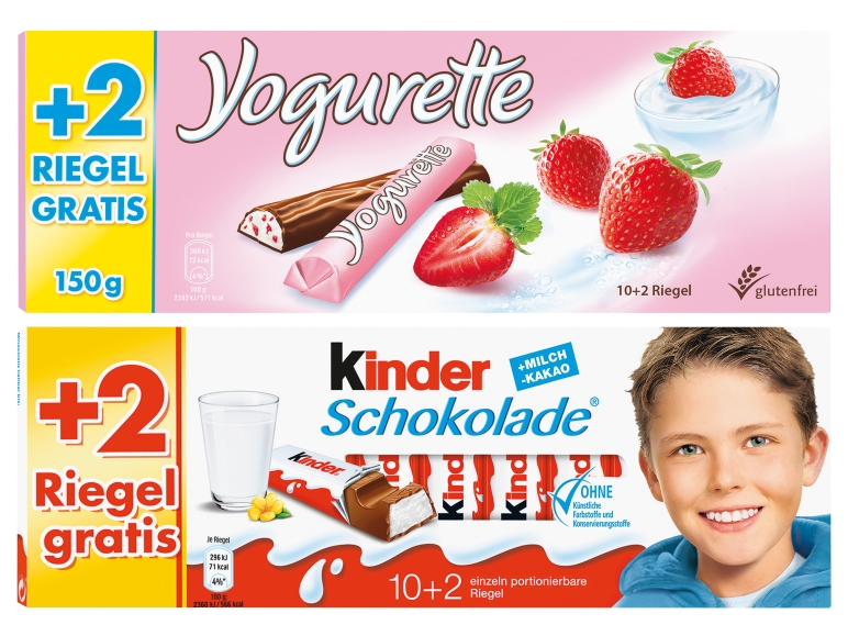 KINDER Schokolade oder Yogurette 12er