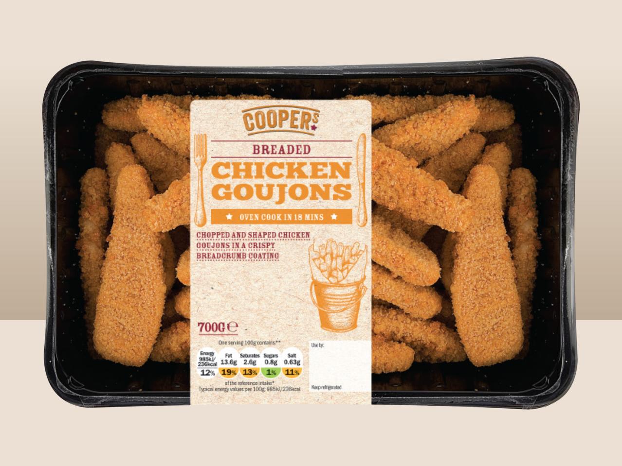 COOPERS Fresh Breaded Chicken Goujons