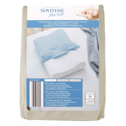 Taies pour oreiller ergonomique de soutien des cervicales, 2 pcs