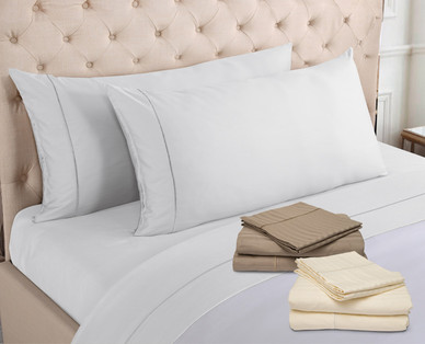 Huntington Home Luxury Queen or King 400-Thread Count Egyptian Cotton Sheet Set