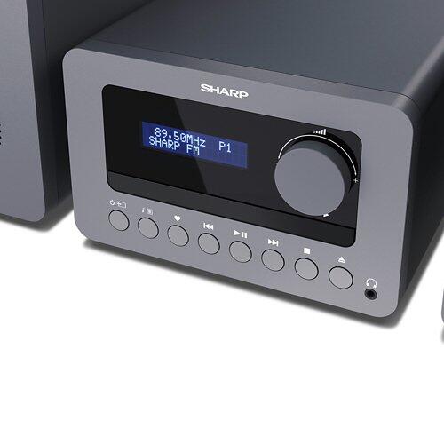 SHARP Micro système audio XL-B514, gris