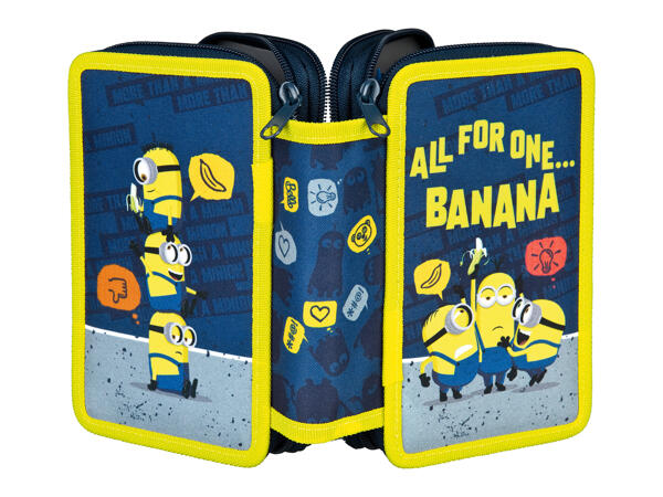 Case with Three Zippers "Minions, Frozen, Spiderman, Spirit"