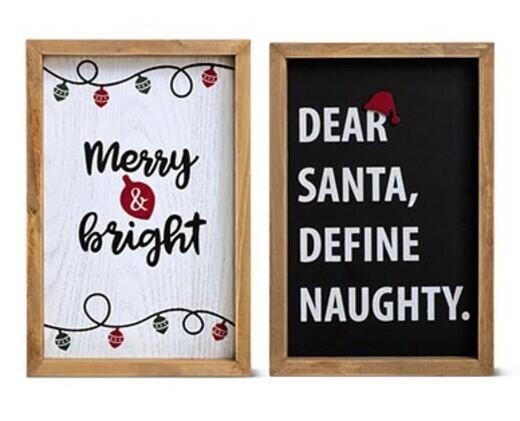 Huntington Home 
 Holiday Reversible Box Sign