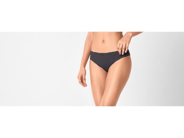 Ladies' Ribbed Briefs with Lace