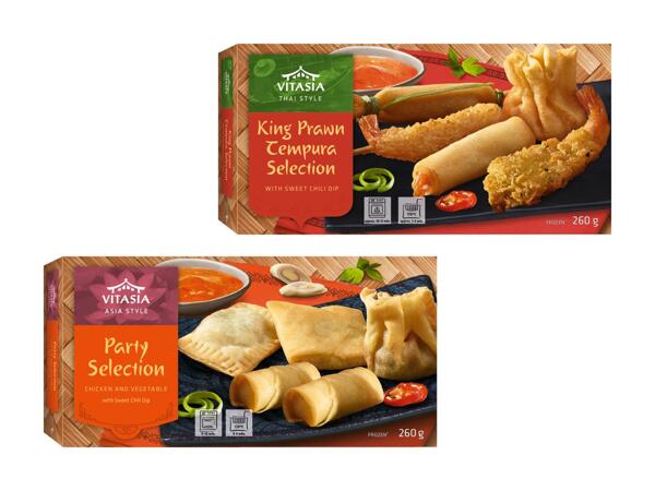 Sélection de snacks asiatiques