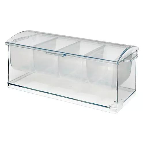 Food Storage Garnish Bar with Lid - Clear