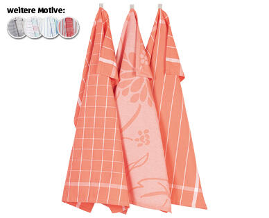 MY LIVING STYLE JACQUARD- GESCHIRRTÜCHER, 3-TEILIG