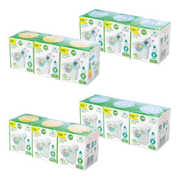 Ledspotjes, 3 st.