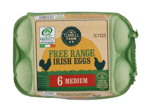 6 Medium Free Range Eggs