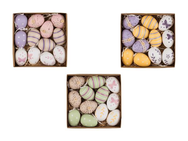Œufs de Pâques décoratifs, set de 12
