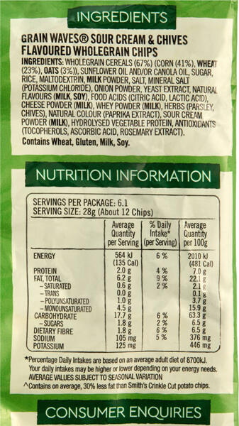 Grain Waves Sour Cream & Chives 170g