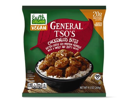 Earth Grown 
 Chickenless General Tso's or Teriyaki Bites