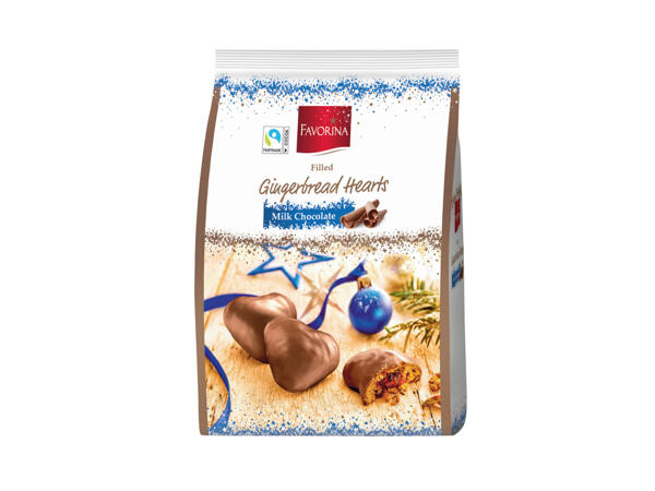 Favorina Filled Gingerbread Hearts